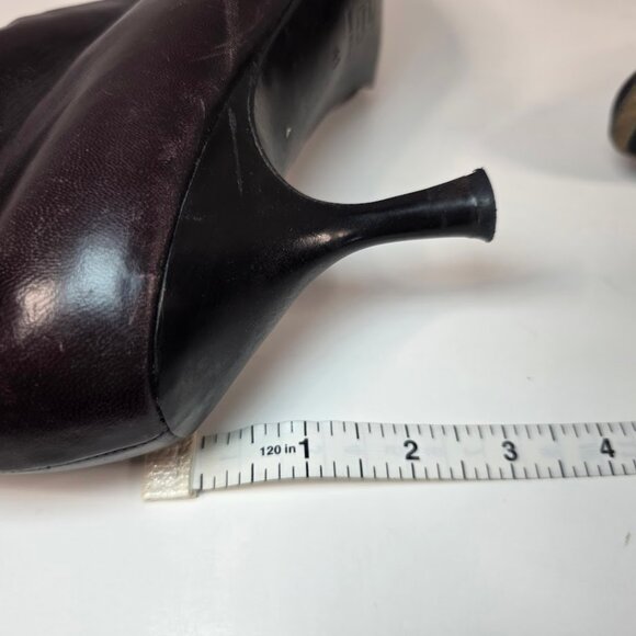 Jil Sander Burgundy Leather Ankle Boots size 41 US-9.5 - Picture 12 of 12